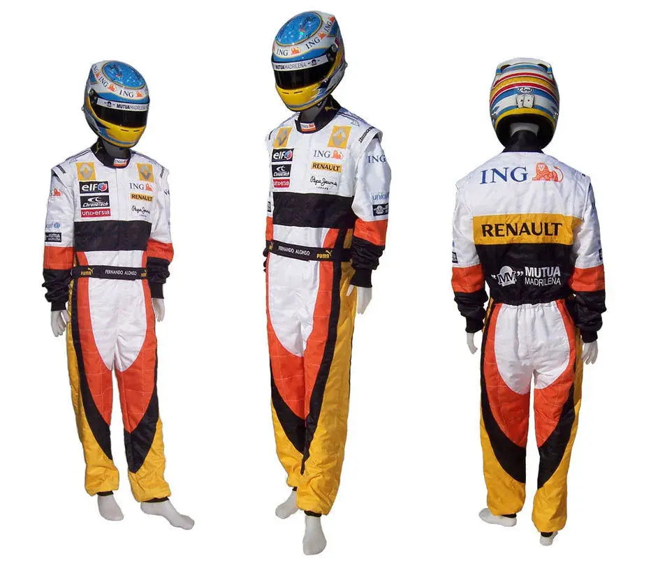 2008 Fernando Alonso Renault F1 Embroidered Racing Suit_Xtreme_Racegear