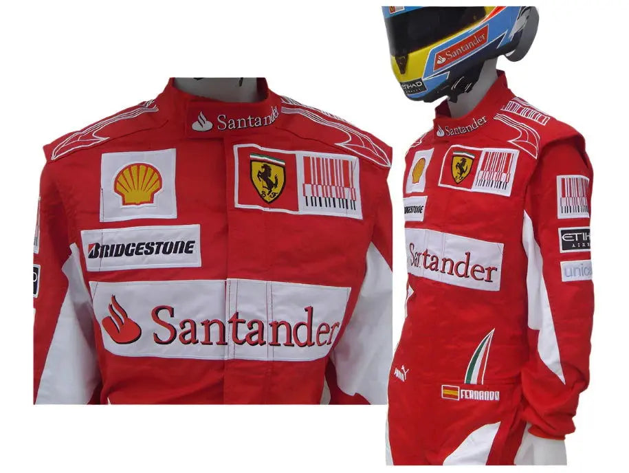 2010 Fernando Alonso Ferrari F1 Embroidered Racing Suit_Xtreme_Racegear