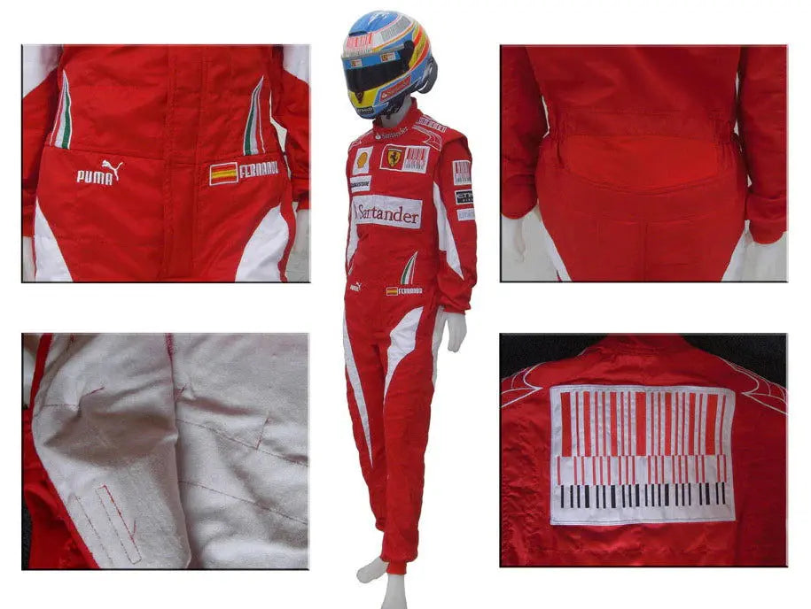 2010 Fernando Alonso Ferrari F1 Embroidered Racing Suit - Xtreme_Racegear