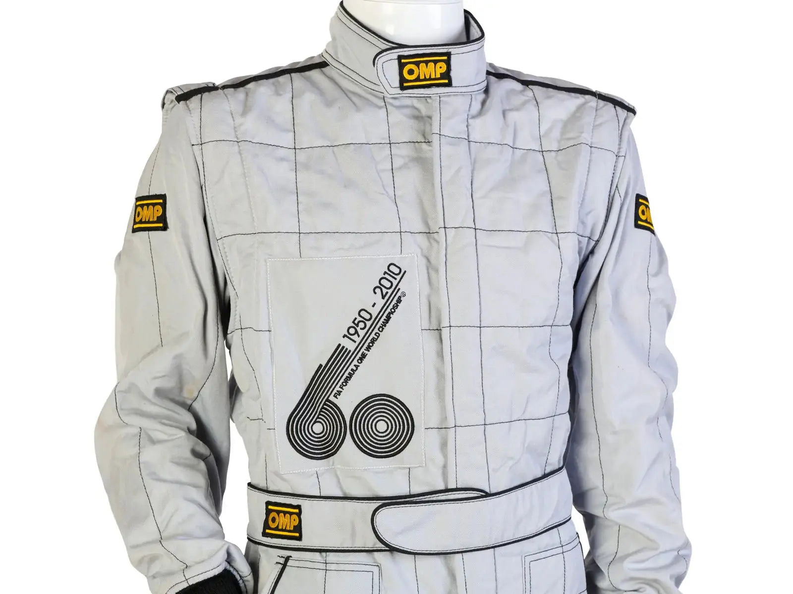 2010 Formula 1 50th Anniversary Bahrain Grand Prix Demonstration OMP NIGEL MANSELL’S Race Suit - Xtreme Racegear