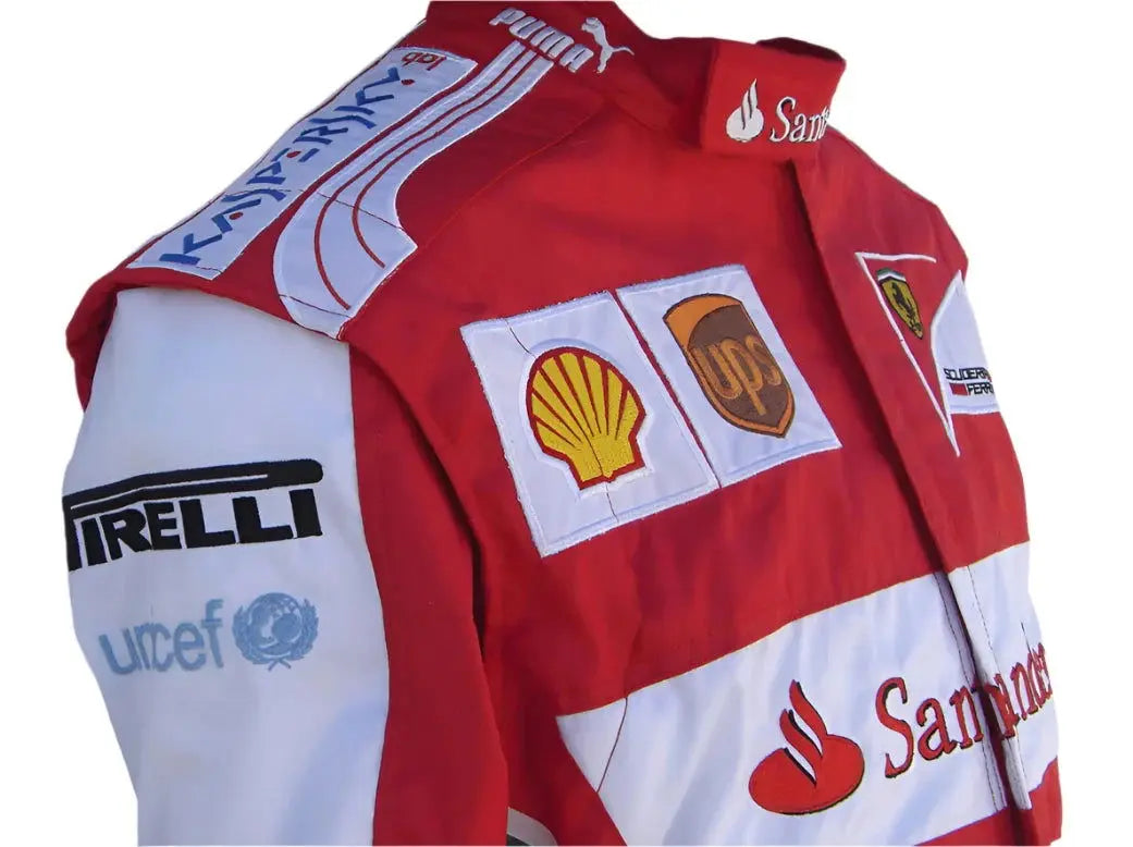 2013 Fernando Alonso Ferrari F1 Embroidered Racing Suit - Xtreme_Racegear