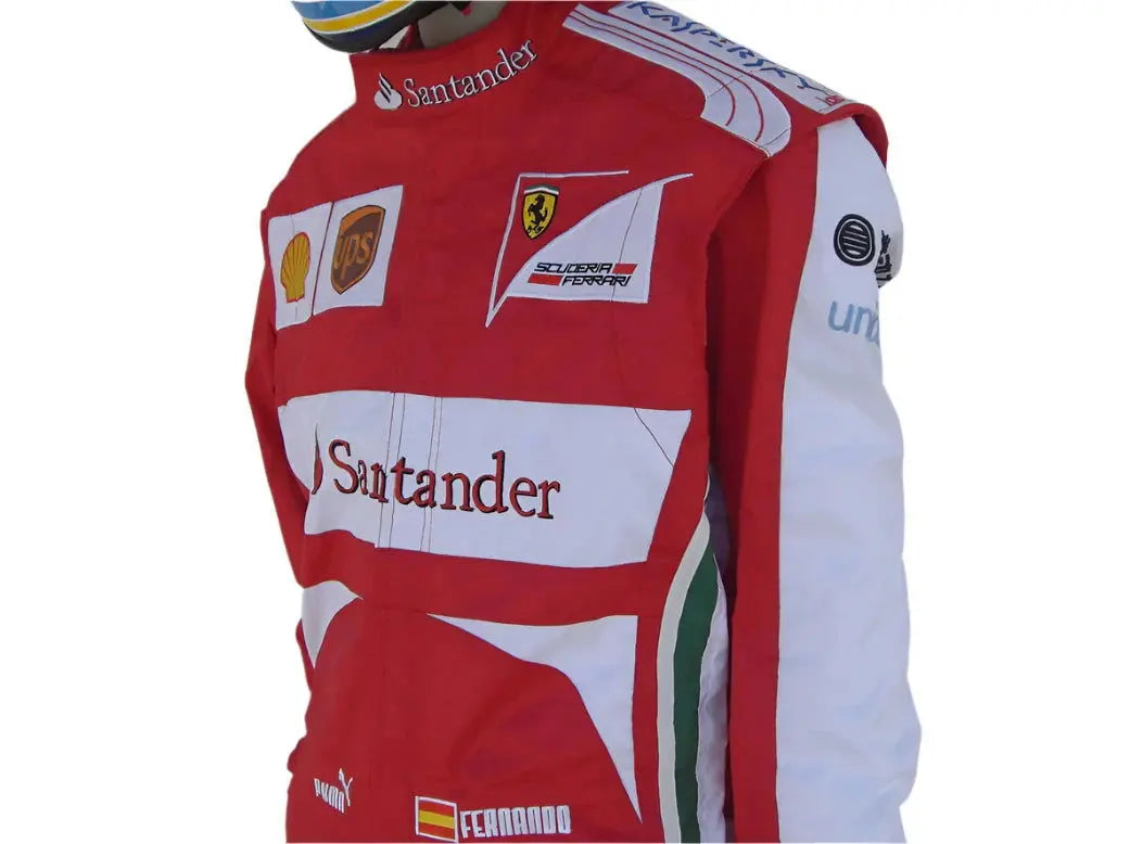 2013 Fernando Alonso Ferrari F1 Embroidered Racing Suit - Xtreme_Racegear