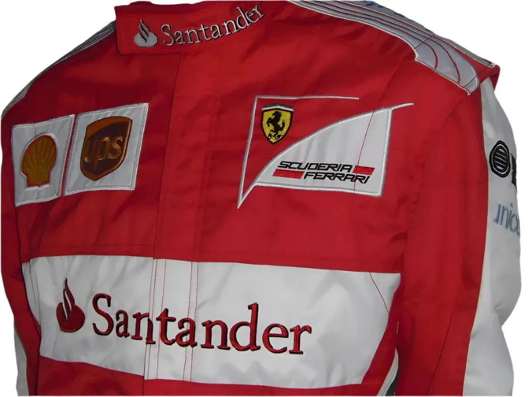 2013 Fernando Alonso Ferrari F1 Embroidered Racing Suit - Xtreme_Racegear