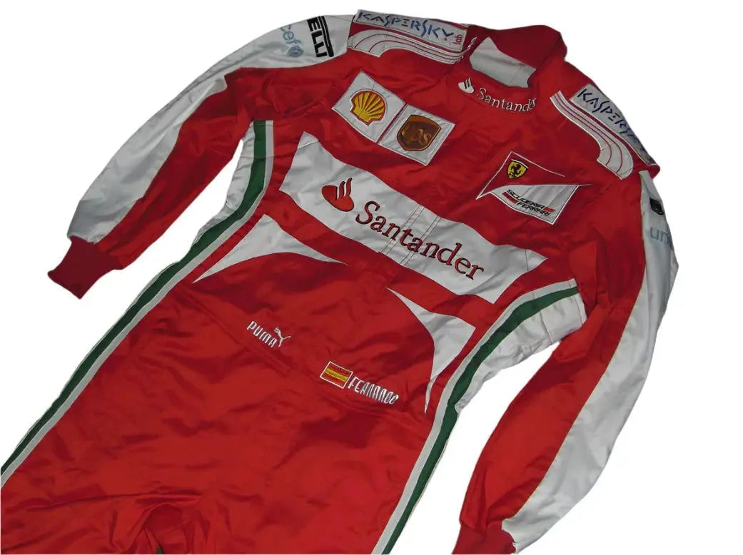 2013 Fernando Alonso Ferrari F1 Embroidered Racing Suit - Xtreme_Racegear