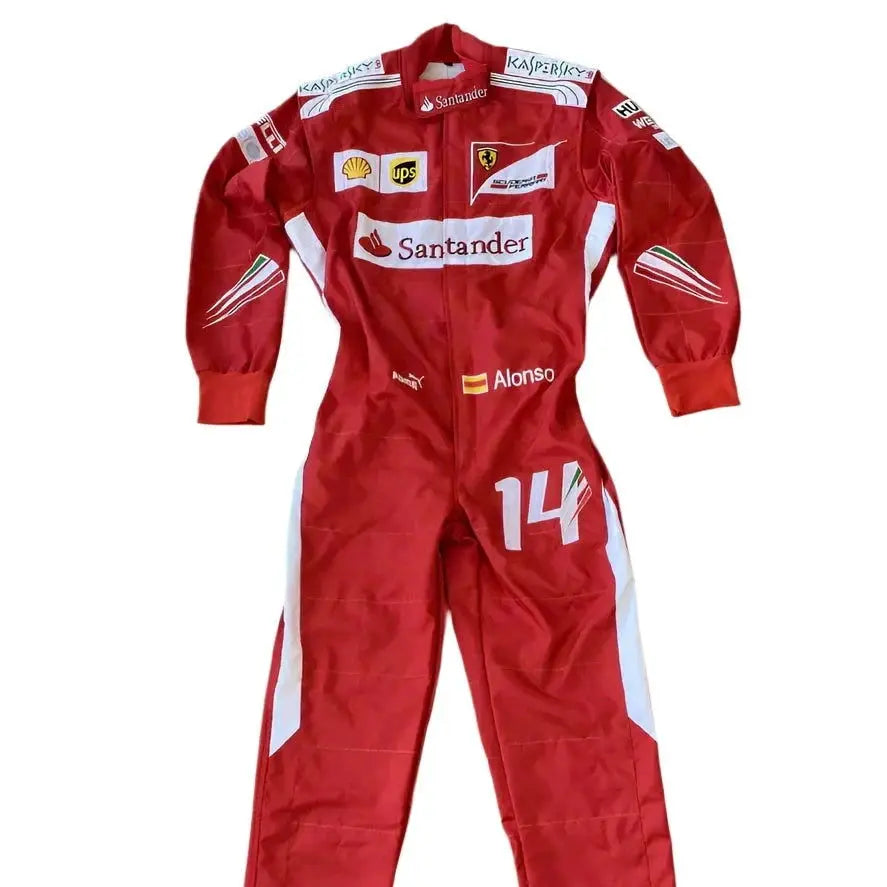 2014 Fernando Alonso Ferrari F1 Embroidered Racing Suit - Xtreme_Racegear