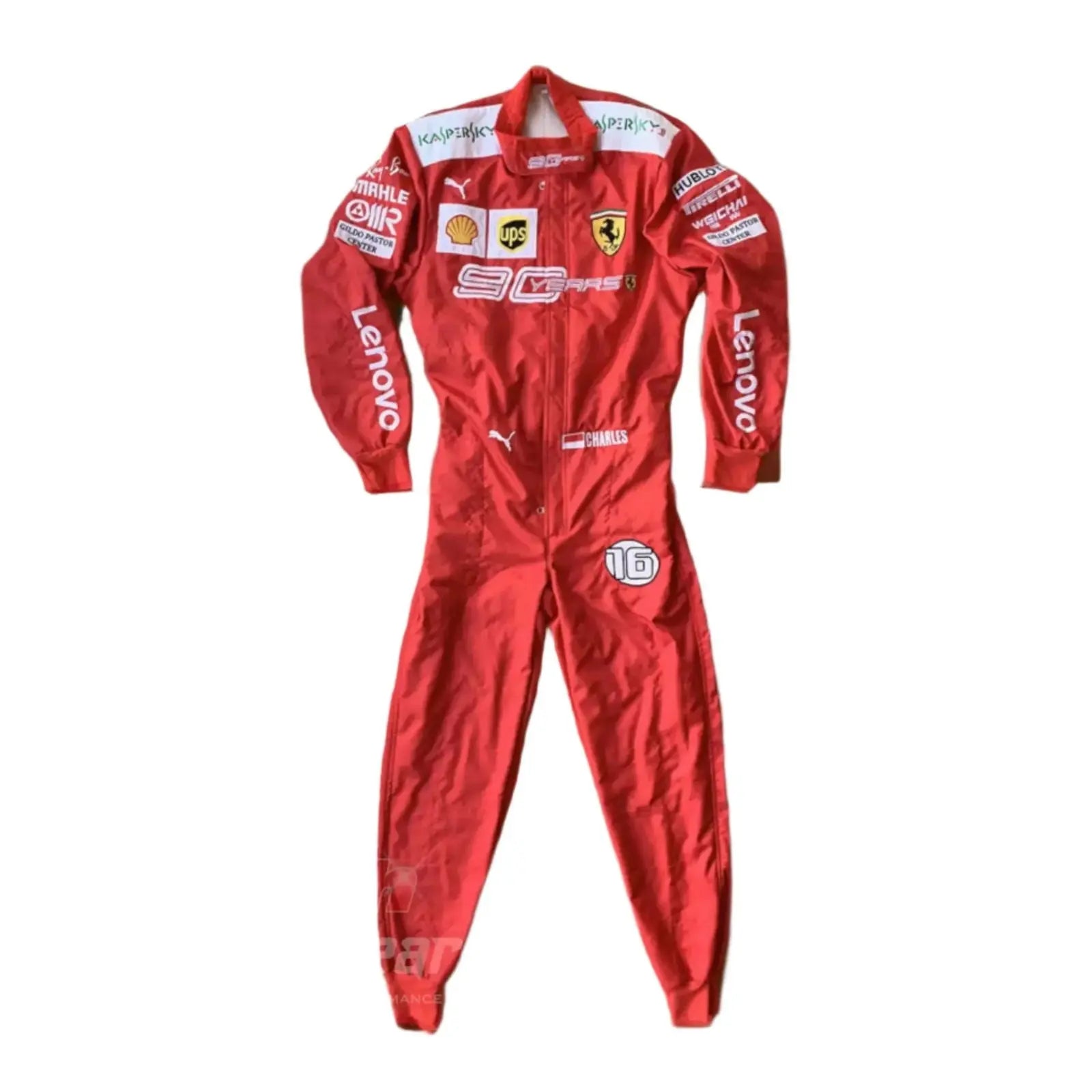 2019 Charles Leclerc Scuderia Ferrari 90 Years Embroided Racing Suit_Xtreme_Racegear