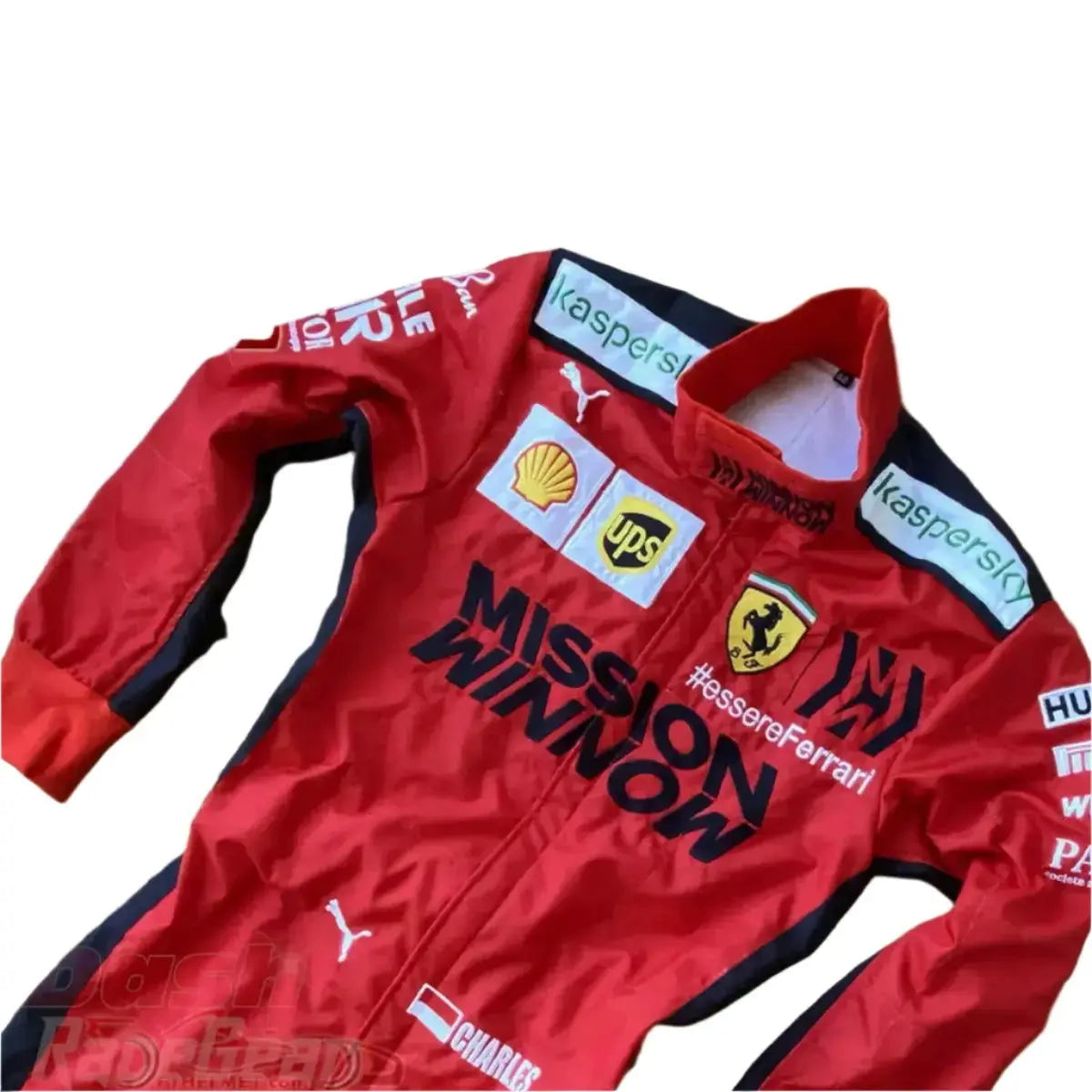 2020 Charles Leclerc Ferrari Mission Winnow F1 Embroidered Racing Suit_Xtreme_Racegear