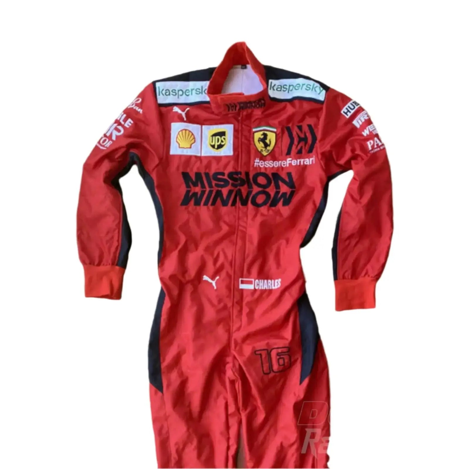 2020 Charles Leclerc Ferrari Mission Winnow F1 Embroidered Racing Suit_Xtreme_Racegear