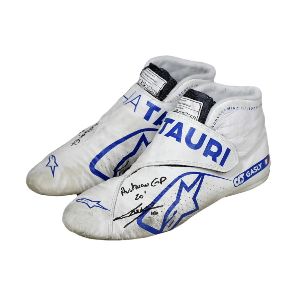 2020 Pierre Gasly Race Austrian Grand Prix's Scuderia  AlphaTauri F1 Boots - Speedxcrafts