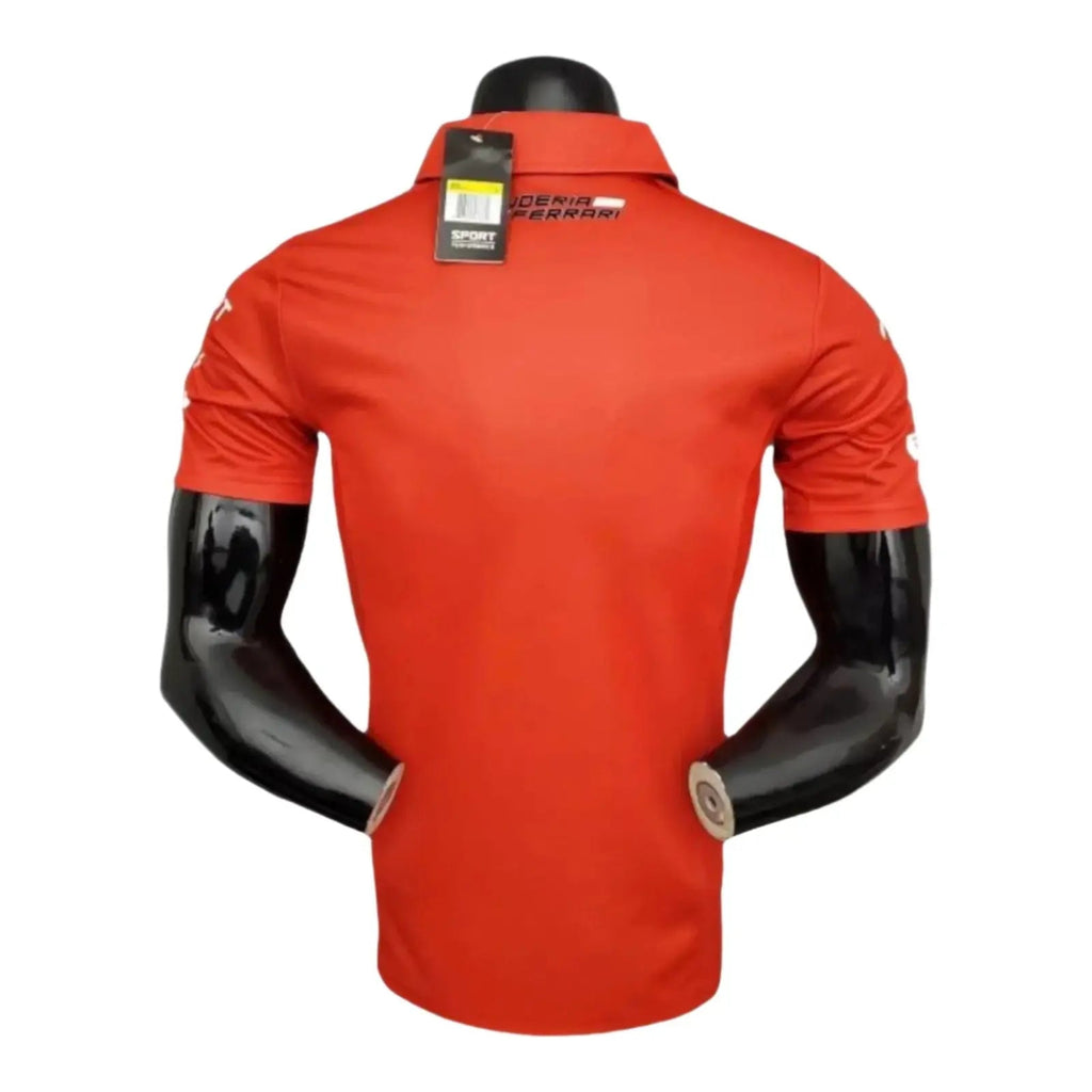 2021 Ferrari Formula One Racing Polo Zipper Shirt - Speedxcrafts