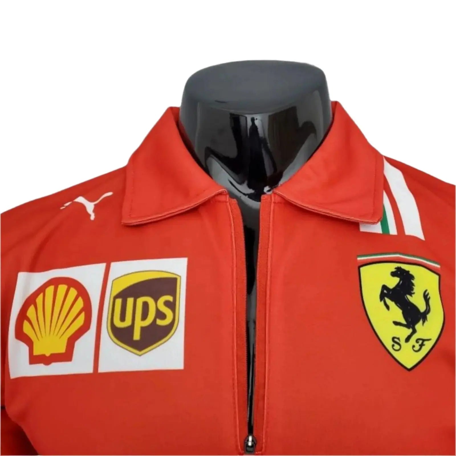 2021 Ferrari Formula One Racing Polo Zipper Shirt - Xtreme_Racegear