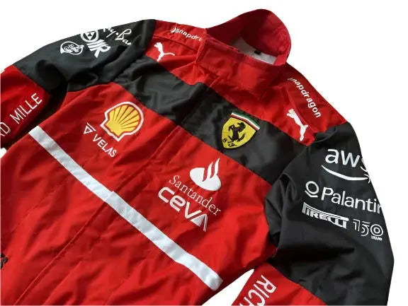 2022 Charles Leclerc Ferrari Embroidered F1 Racing Suit - Xtreme Racegear