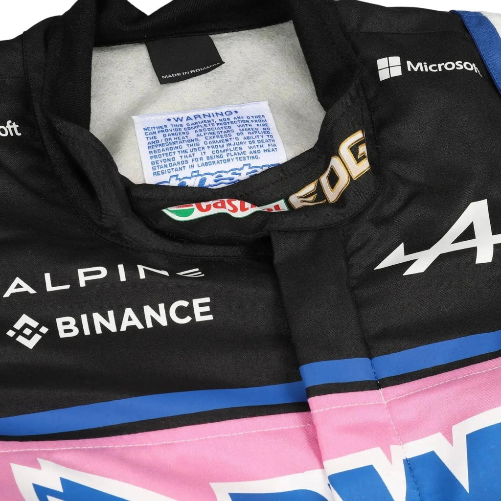 2022 Fernando Alonso BWT Alpine F1 Team Replica Race Suit - Speedxcrafts