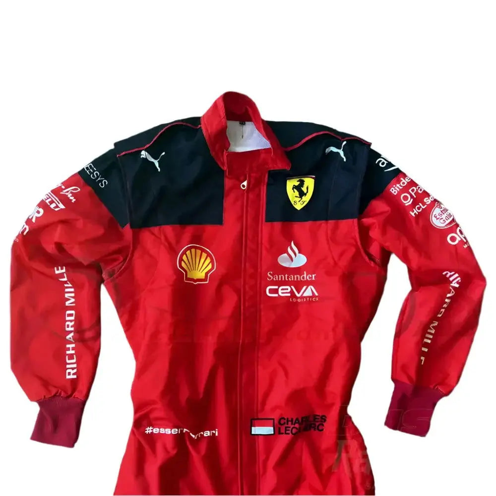 2023 Charles Leclerc Scuderia Ferrari F1 Embroidered Racing Suit - Official Team Gear - Xtreme Racegear