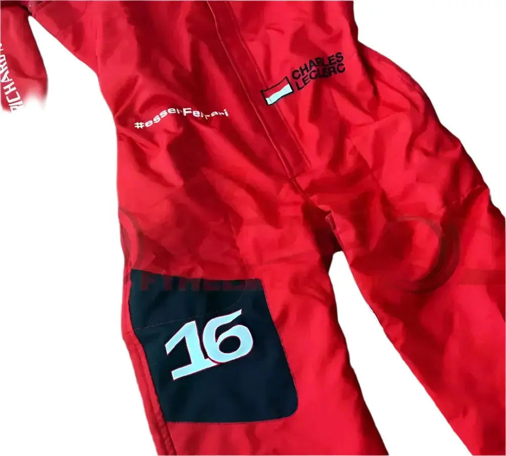 2023 Charles Leclerc Scuderia Ferrari F1 Embroidered Racing Suit - Official Team Gear - Xtreme Racegear