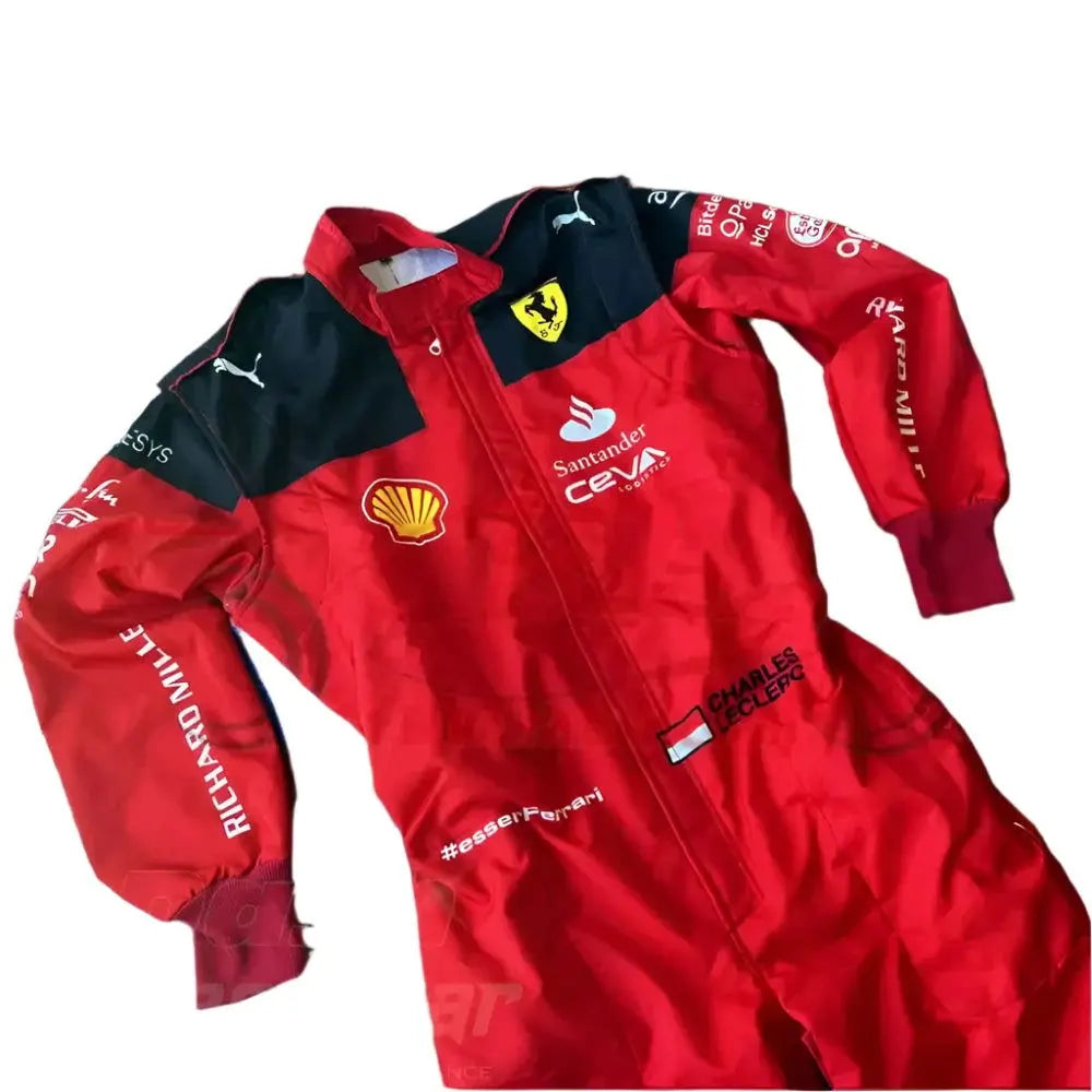 2023 Charles Leclerc Scuderia Ferrari F1 Embroidered Racing Suit - Official Team Gear - Xtreme Racegear