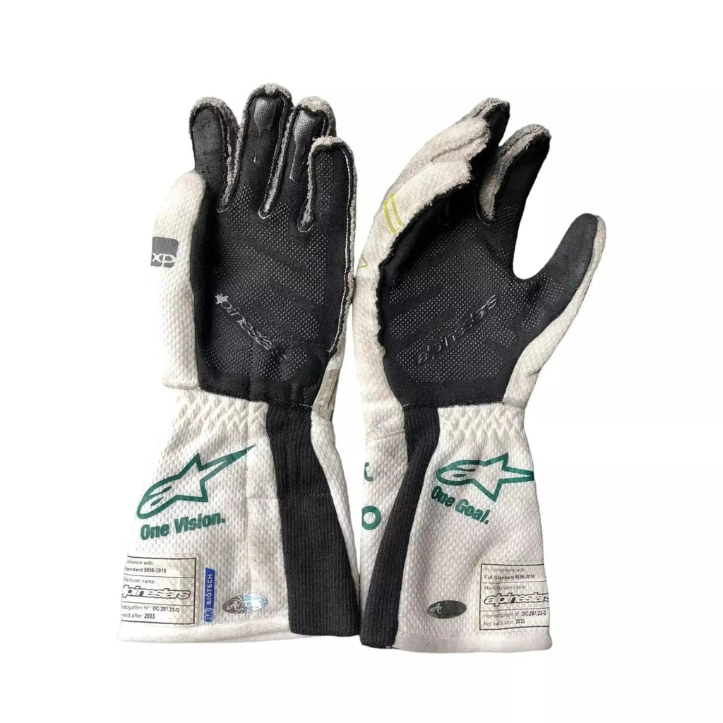 2023 Lance Stroll Baku Worn Gloves-Xtreme_Racegear