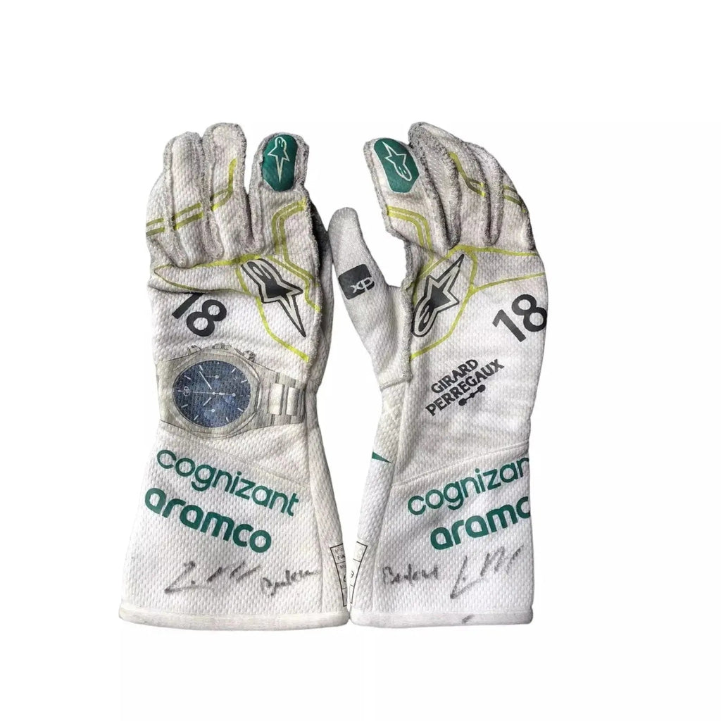 2023 Lance Stroll Baku Worn Gloves-Xtreme_Racegear
