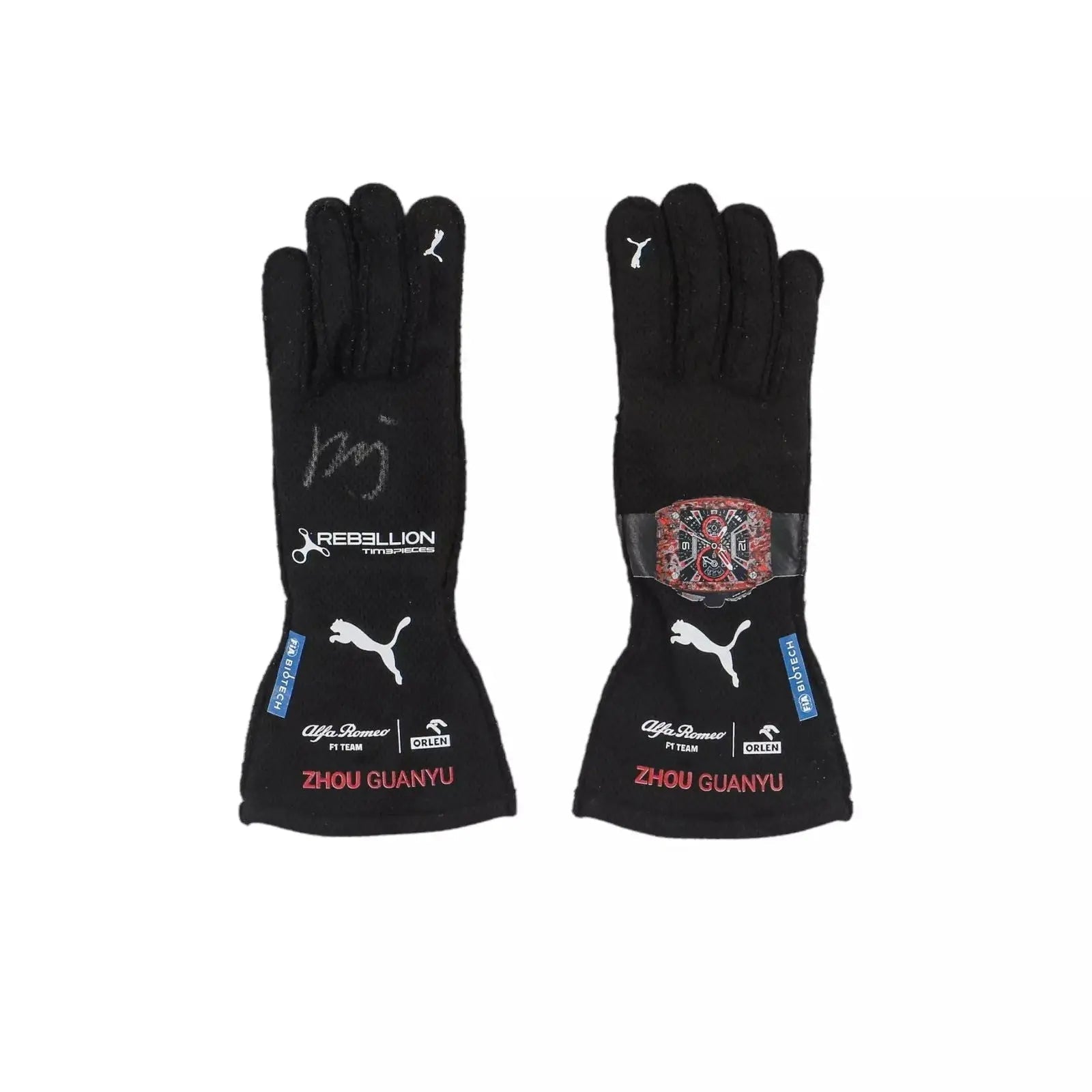2023 Zhou Guanyu Replica Alfa Romeo F1 Race Gloves_-Xtreme_Racegear