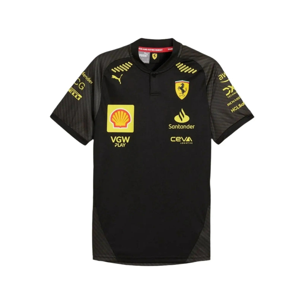 2024 Scuderia Ferrari Monza GP Team Shirt | Black Official Merchandise 