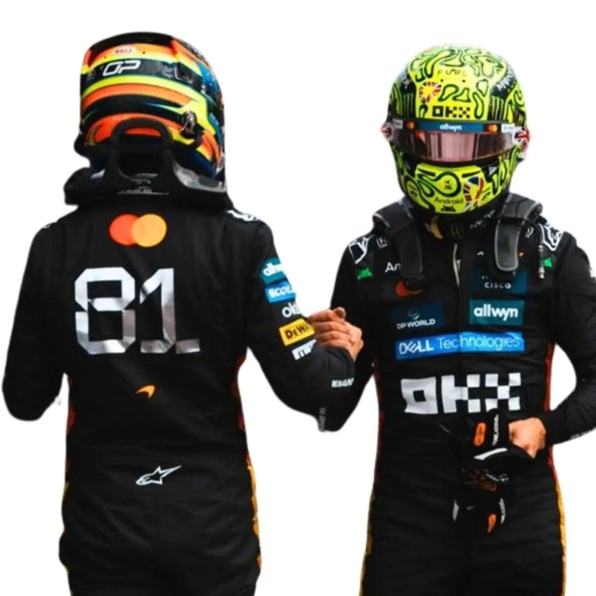 2025 F1 Racing Costume Worn by Lando Norris & Oscar Piastri - Silverstone British GP 
Xtreme Racegear