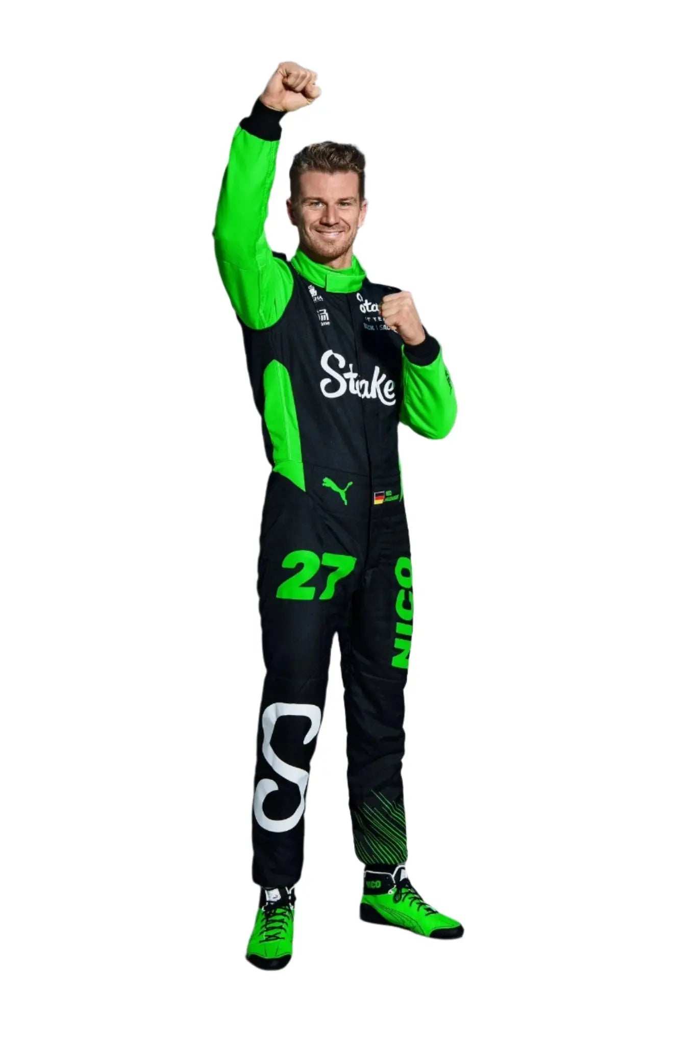 2025 Nico Hulkenberg Kick Sauber Stake F1 Team Racing Suit Xtreme Racegear
