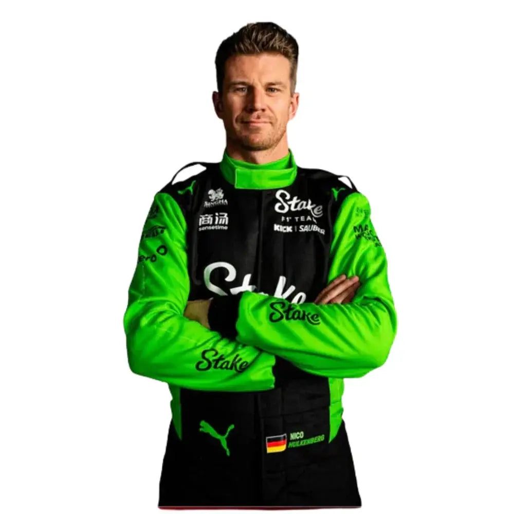 2025 Nico Hulkenberg Kick Sauber Stake F1 Team Racing Suit Xtreme Racegear