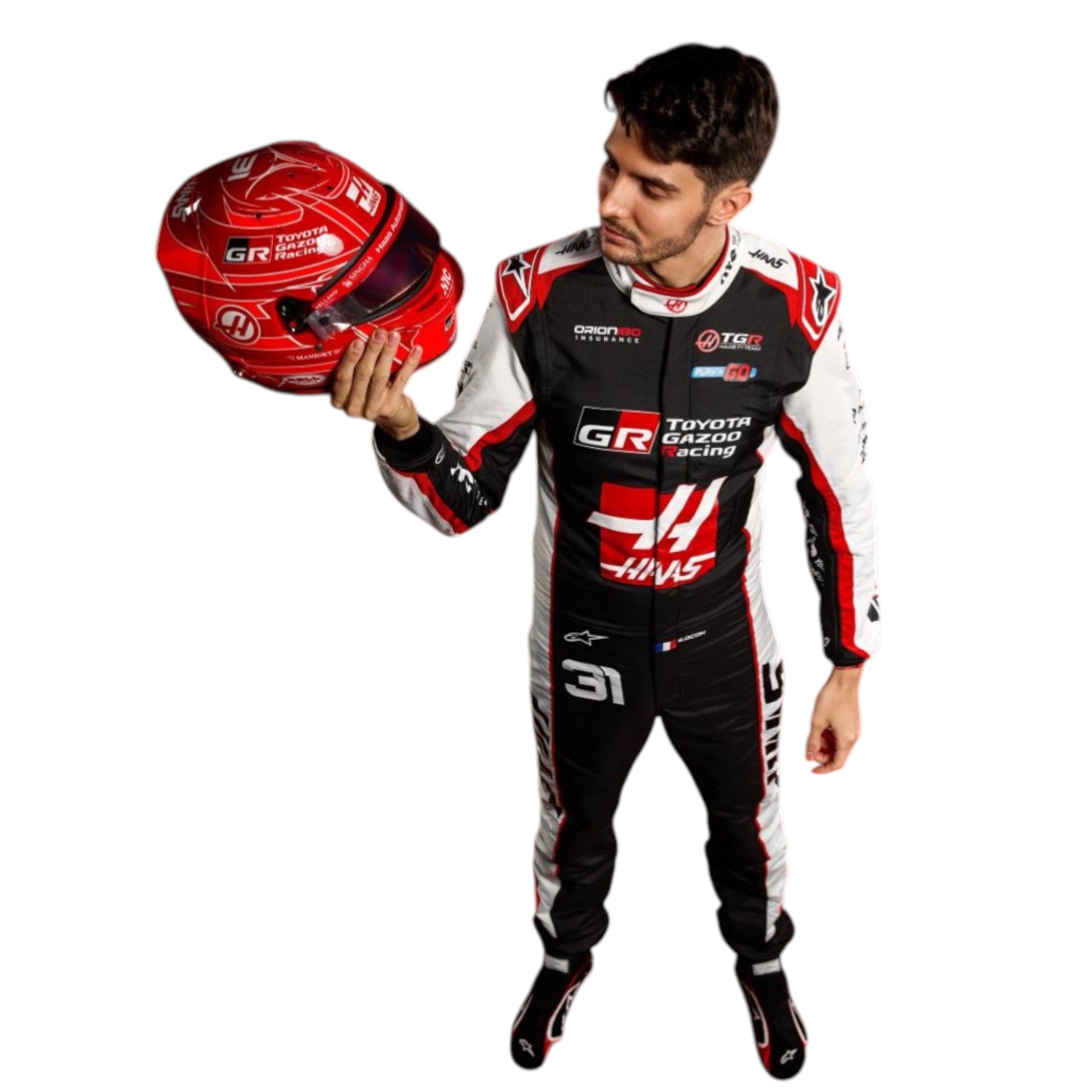 2026 New Esteban Ocon MoneyGram Haas F1 Team Replica Racing Suit Speedxkarting
