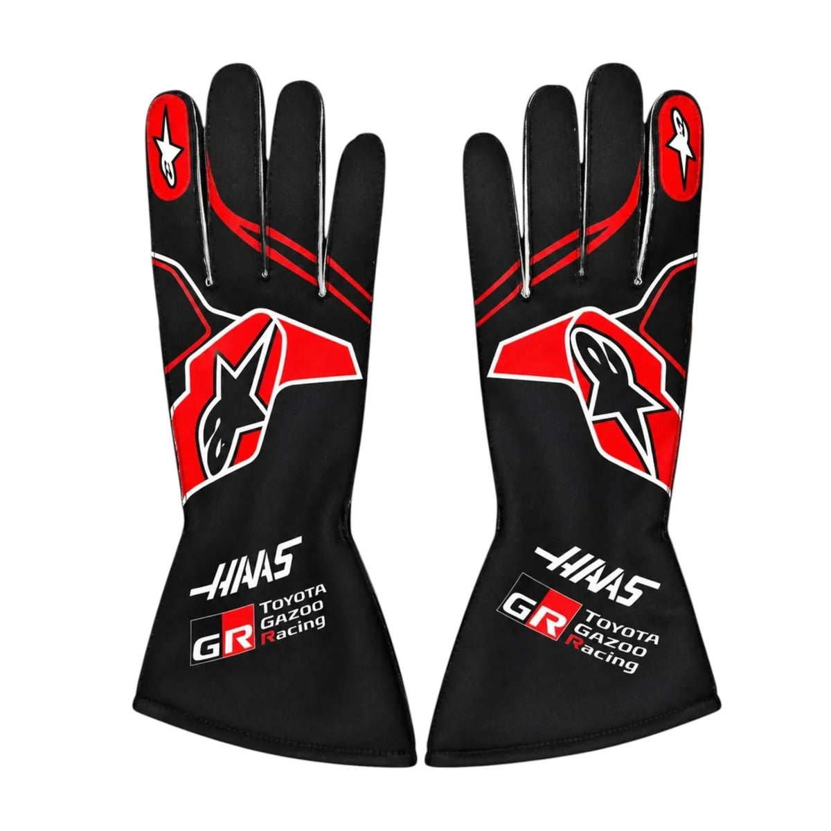 2026 Haas F1 racing gloves front xtreme race gear 