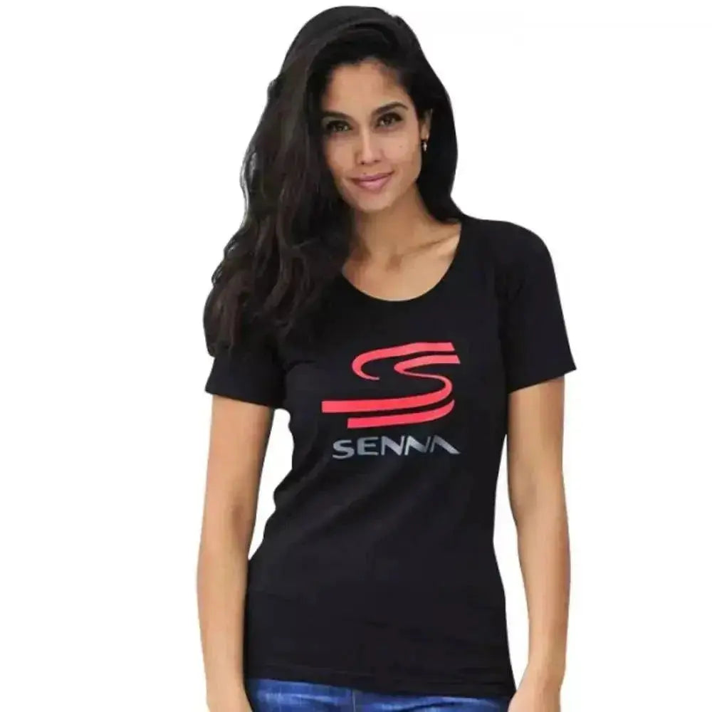 Ayrton Senna Ladies T-Shirt Senna Black - Xtreme_Racegear