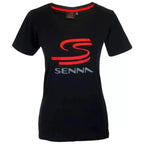 Ayrton Senna Ladies T-Shirt Senna Black - Xtreme_Racegear