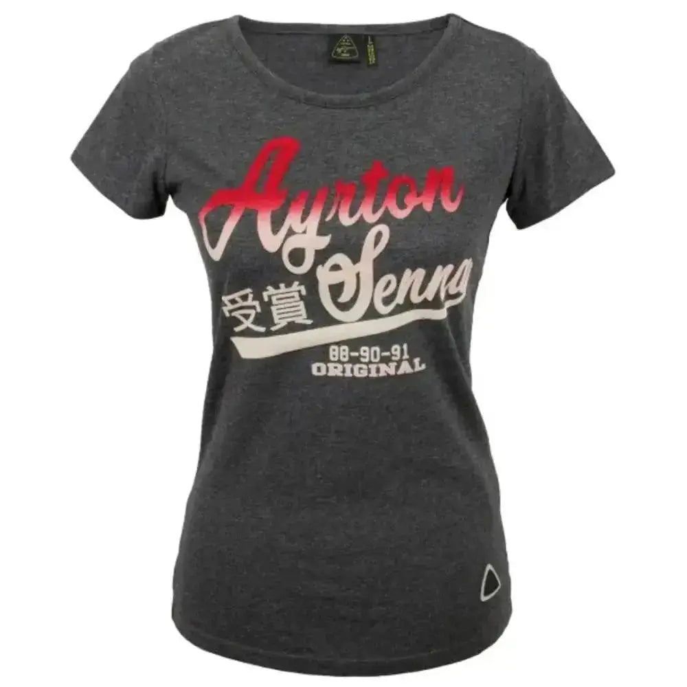 Ayrton Senna Ladies T-Shirt Vintage Grey - Xtreme_Racegear