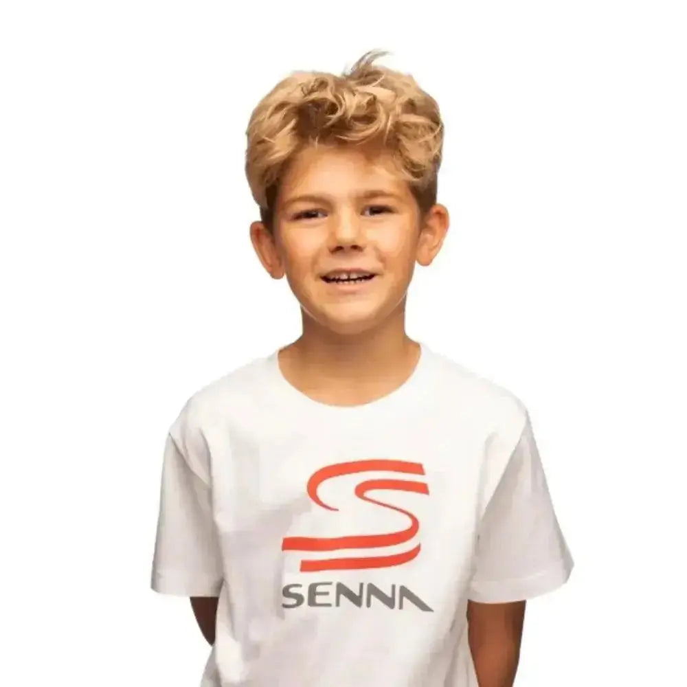 Ayrton Senna T-Shirt Senna Kids White - Xtreme_Racegear