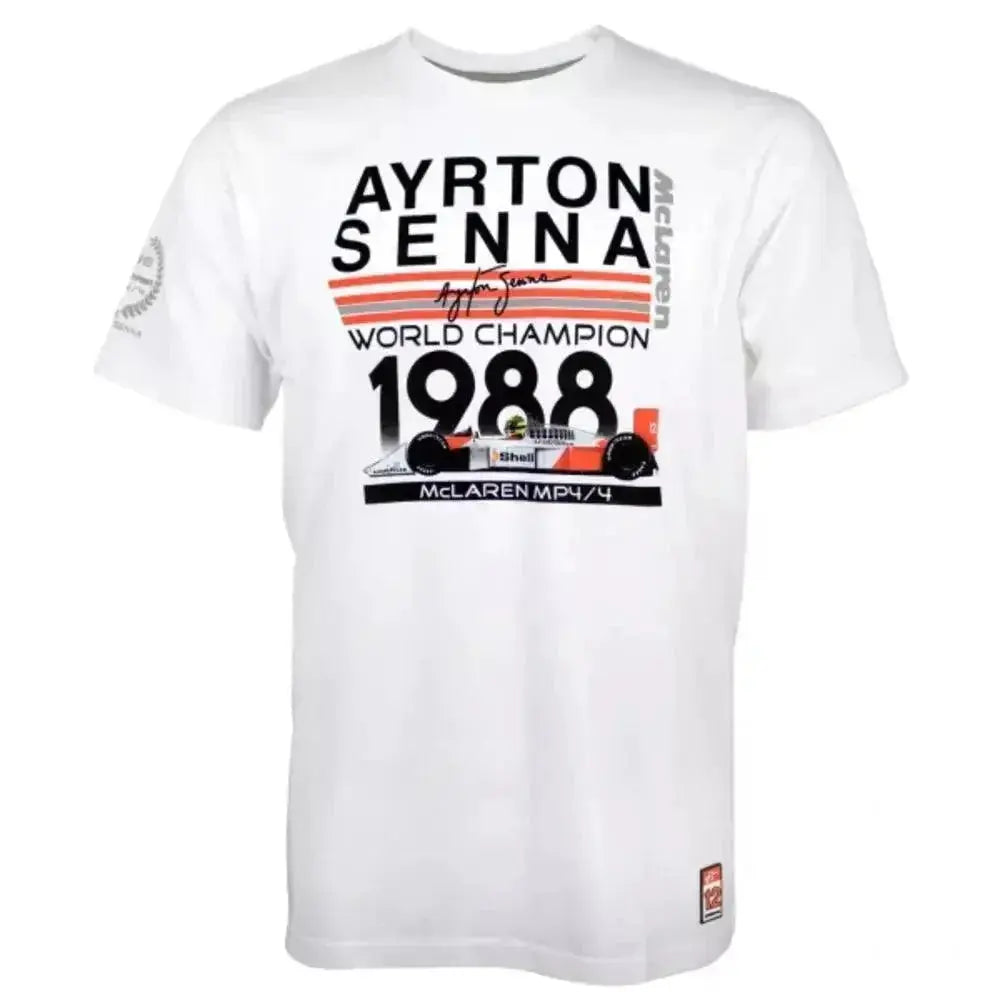 Ayrton Senna T-Shirt World Champion 1988 McLaren - Xtreme_Racegear