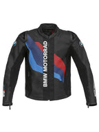 bmw-downforce-mens-black-leather-riding-jacket-front xtreme race gear