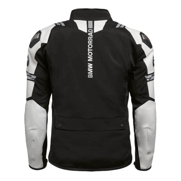 BMW Pace Pro Black Motorcycle Touring Jacket back clear xtreme race gear 