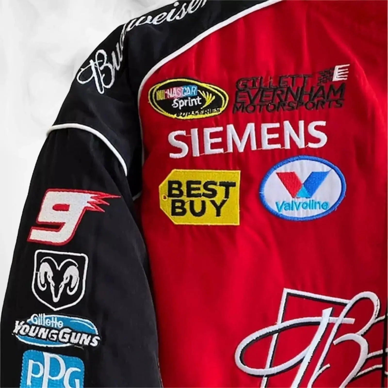 Budweiser Black F1 Retro Racing Jacket - Xtreme_Racegear