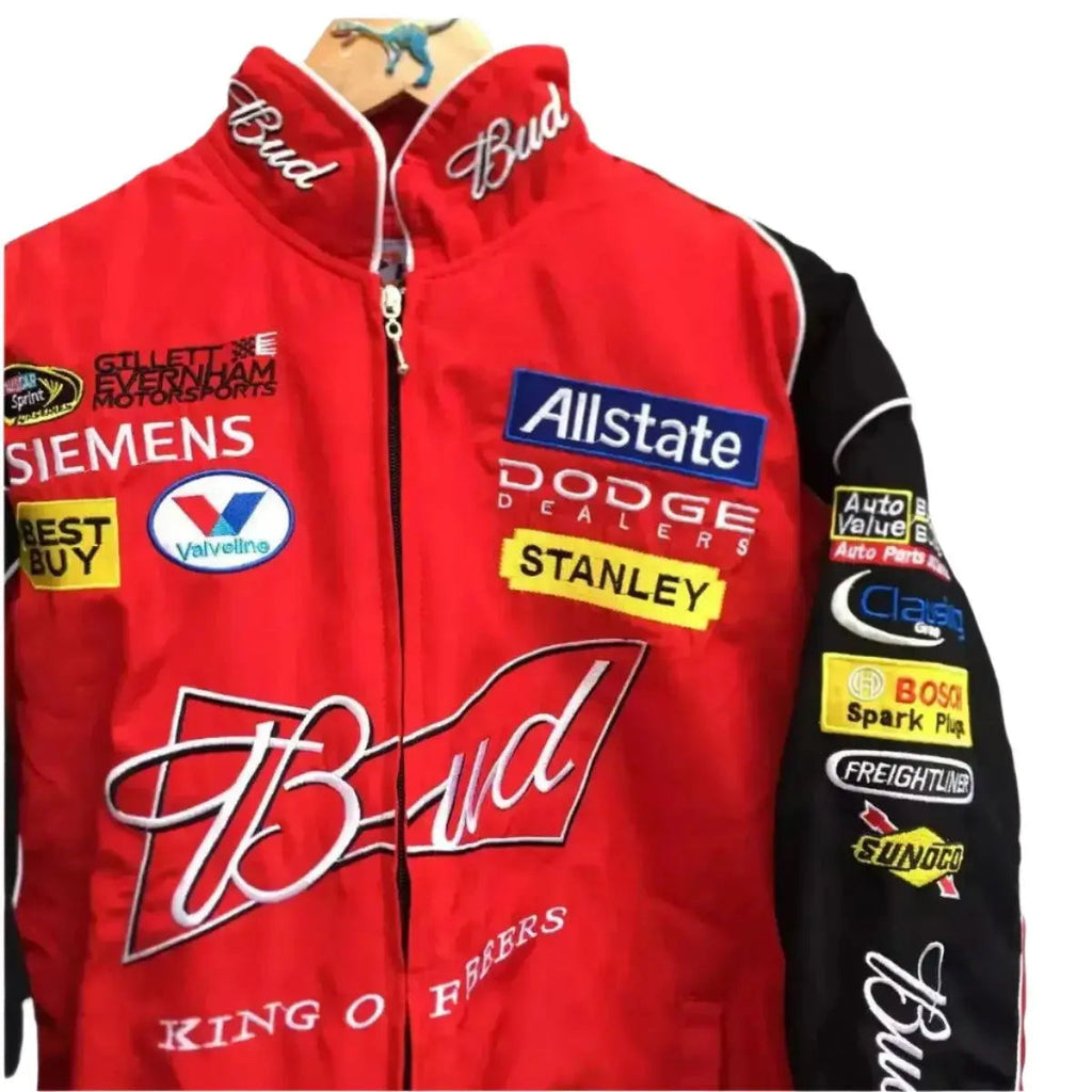 Budweiser F1 Official Embroidered Racing Jacket - Xtreme_Racegear