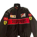 Ferrari F1 Vintage Racing Embroidered Jacket - Xtreme_Racegear
