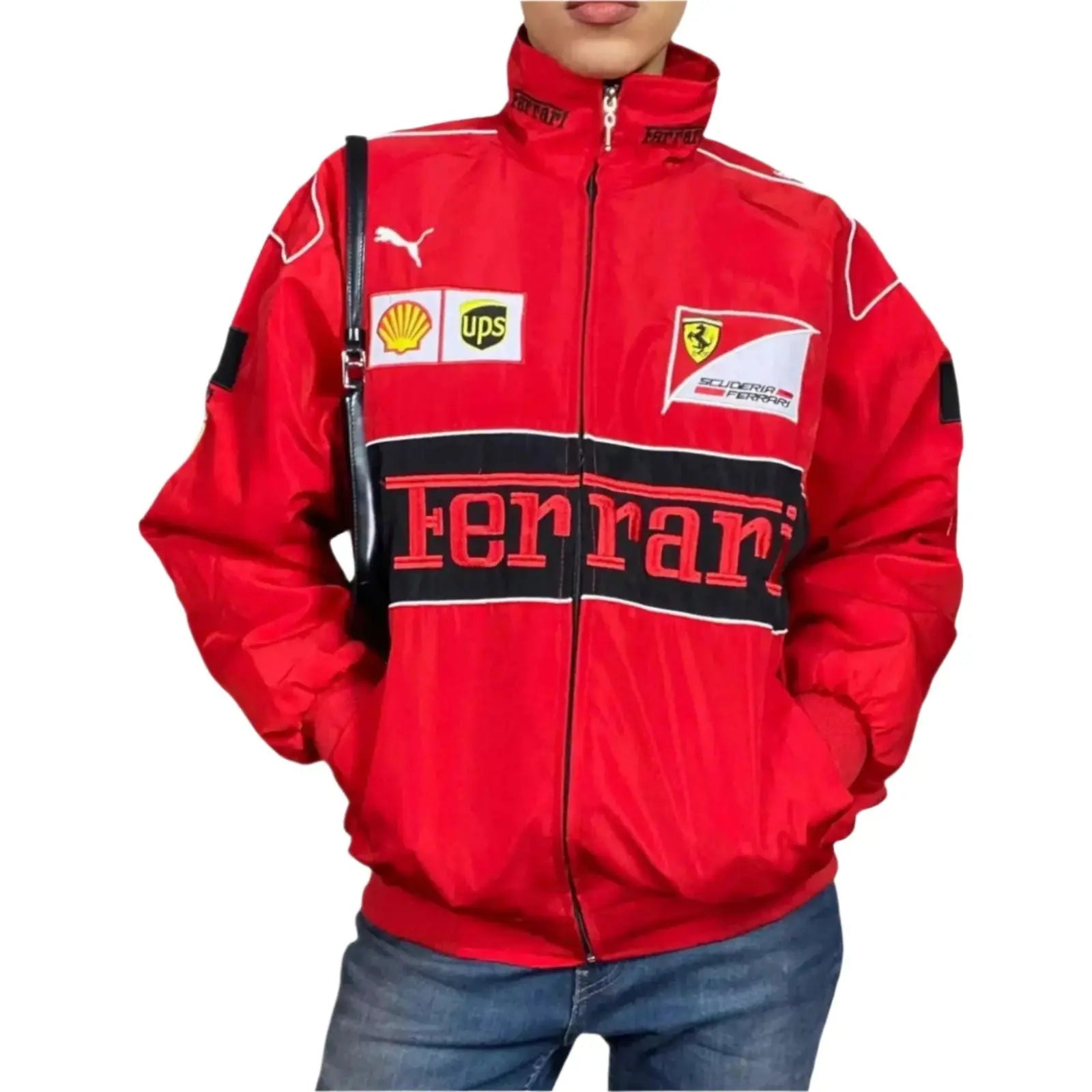 Ferrari Vintage Embroidered Bomber Jacket - Xtreme_Racegear