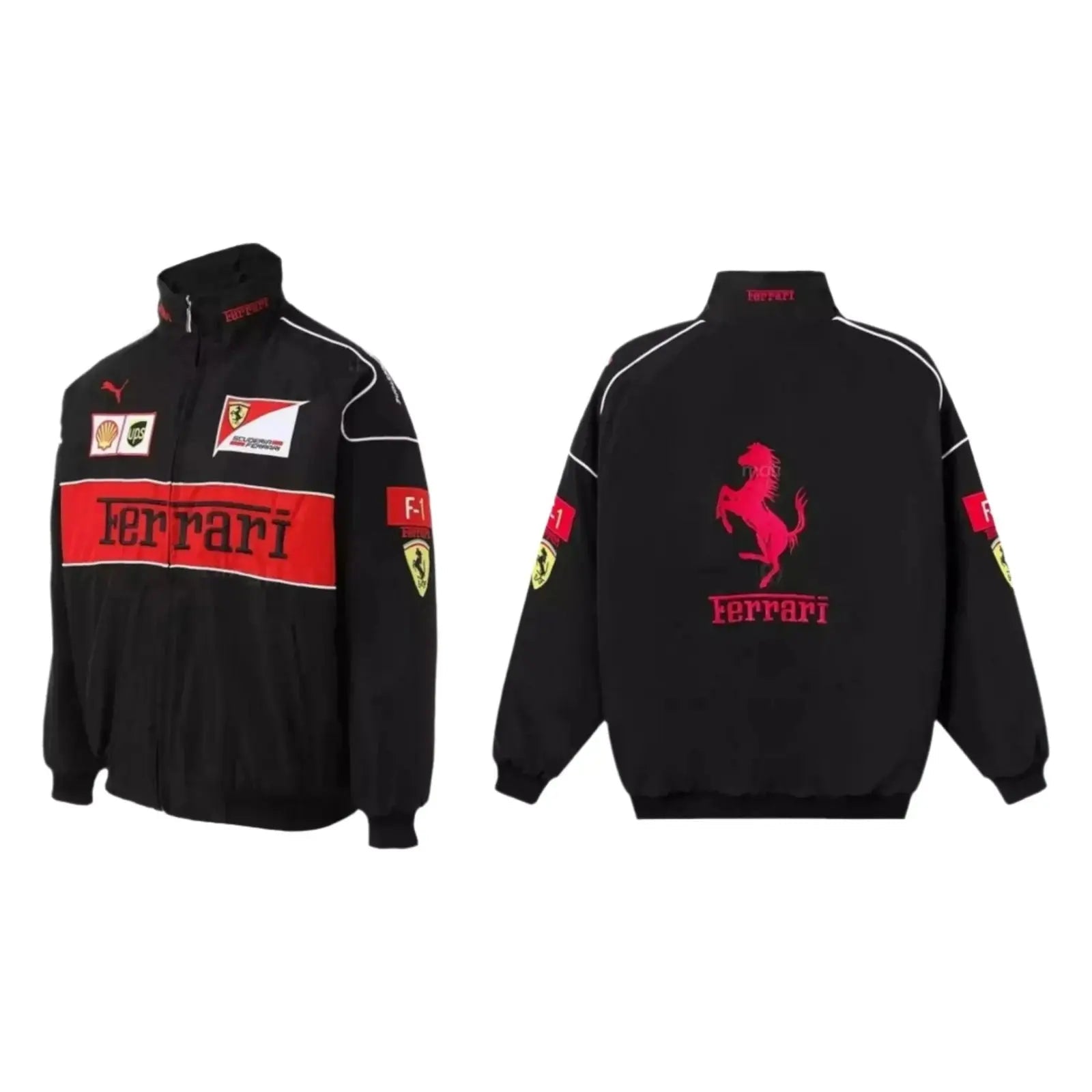 Ferrari Vintage Embroidered Bomber Jacket - Xtreme_Racegear