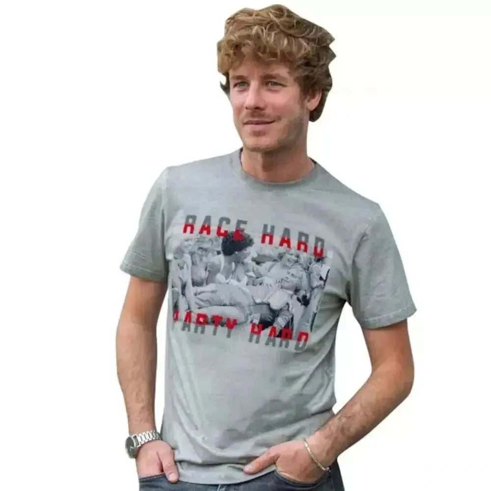 James Hunt T-Shirt Race Hard Party Hard_Xtreme_Racegear