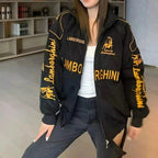 Lamborghini F1 Vintage Style Embroidery Racing Jacket - Speedline Racewear