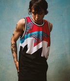 MIAMI GRAND PRIX MESH TANK - MITCHELL & NESS - BLACK/PINK - Xtreme_Racegear