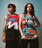 MIAMI GRAND PRIX MESH TANK - MITCHELL & NESS - BLACK/PINK - Xtreme_Racegear