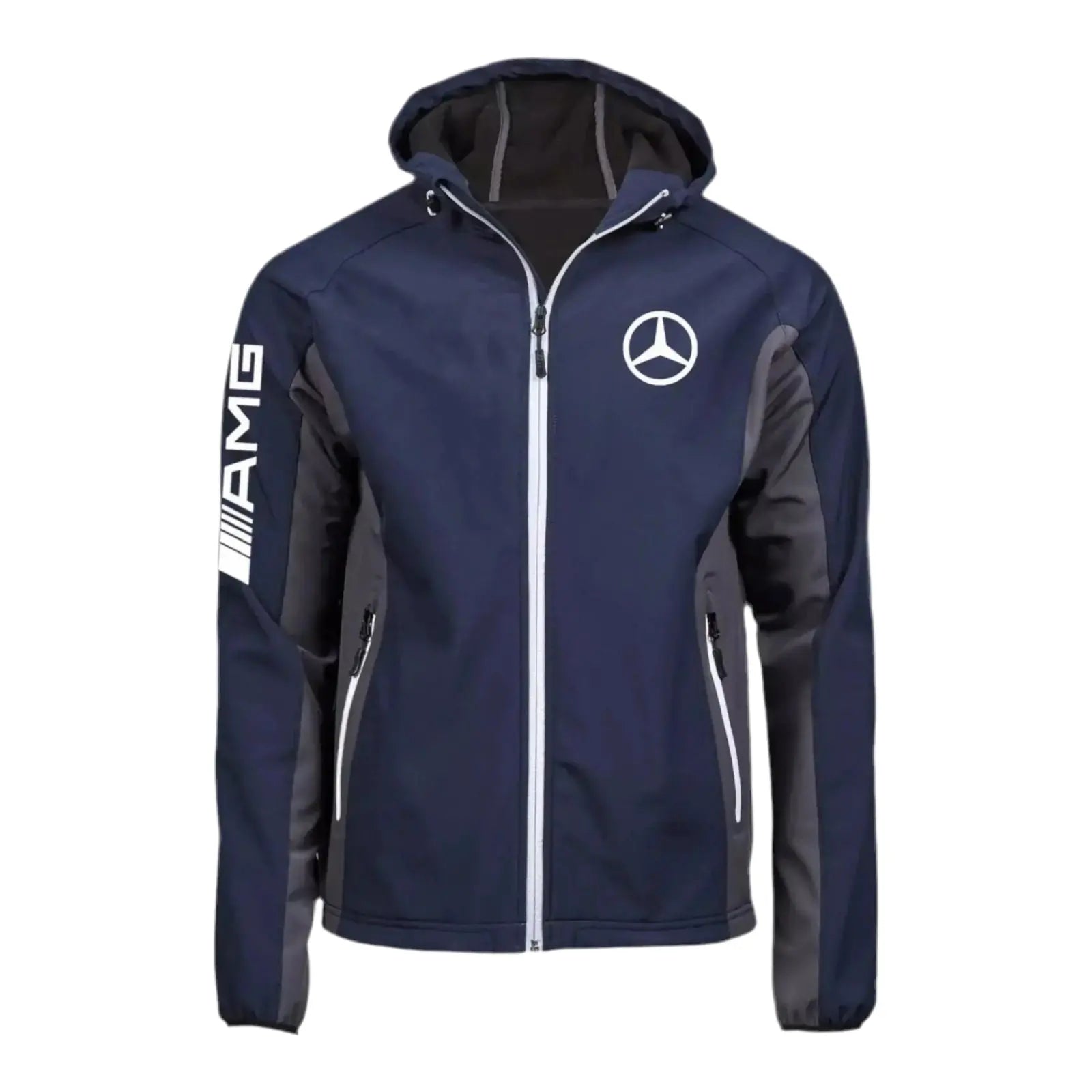 Mercedes AMG SoftShell Racing Jacket With Hoodie_Xtreme Racegear