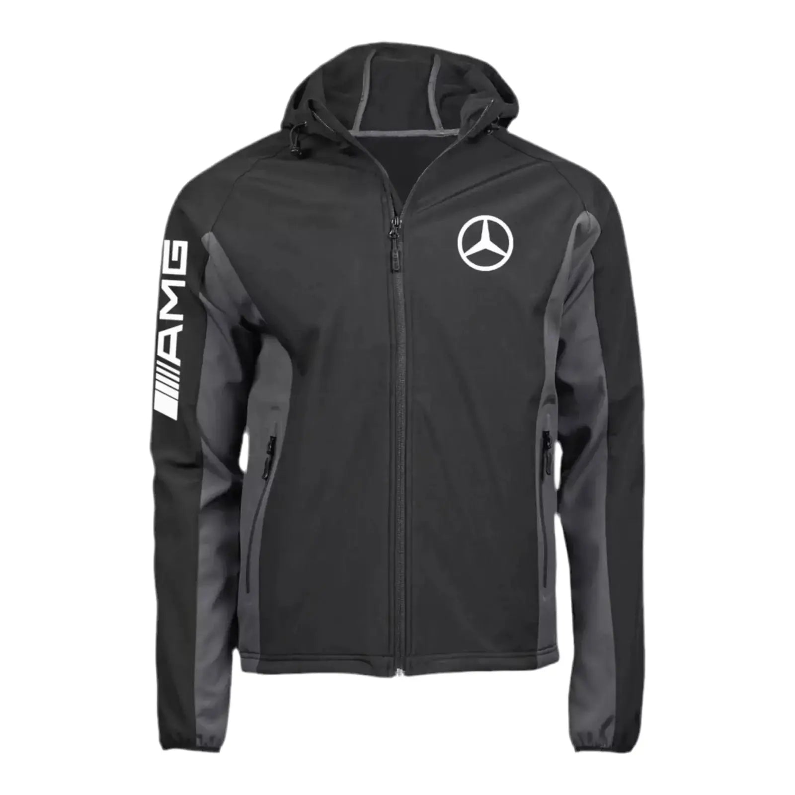 Mercedes AMG SoftShell Racing Jacket With Hoodie_Xtreme Racegear