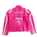 pink-ferrari-f1-leather-racing-jacket-back race gear xtreme 