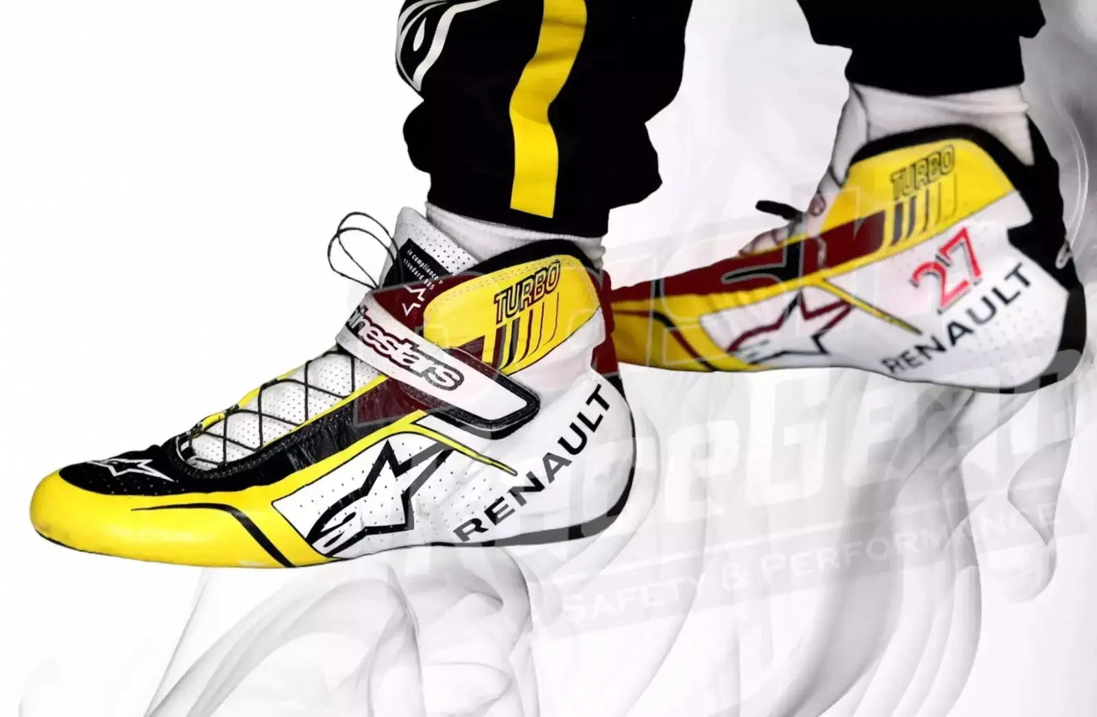 Renault Nico Hulkenberg Special edition French GP Race boots - Xtreme_Racegear