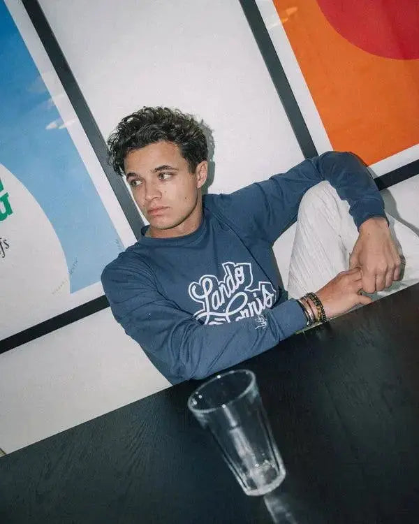 SCRIPT PETROL BLUE LONG SLEEVE TEE - Xtreme_Racegear